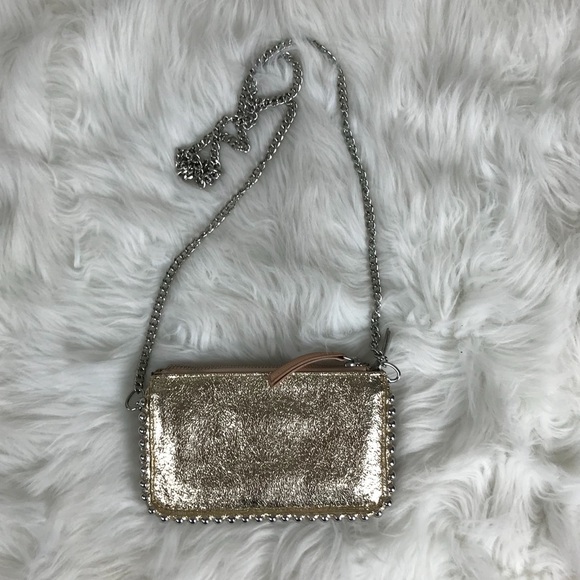 zara rose gold bag